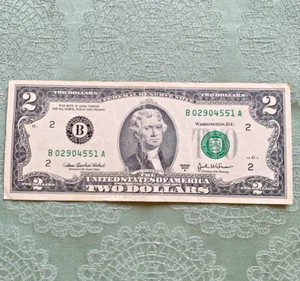 2003 SERIES A $2 DOLLAR Bill Stamp B2 B-New York "FW" (Fort Worth) - Picture 1 of 8