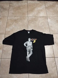 VINTAGE NASCAR Chase Authentics Terry Labonte #5 Black T-shirt Size XL Metallic  - Picture 1 of 4