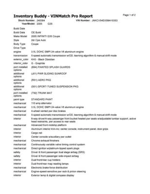 Used Right Instrument Panel Air Bag fits: 2005 Infiniti G35 passenger dash 2 Dr Foto 1 de 4