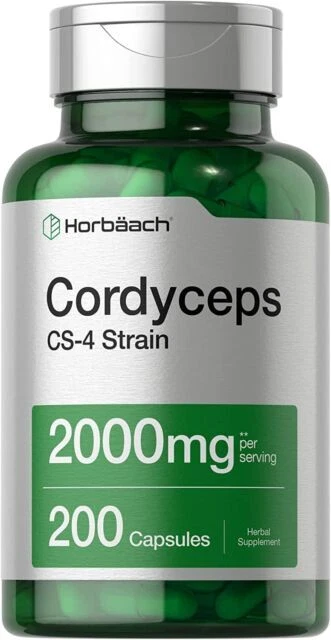 Horbäach Cordyceps Capsules - 200 Count