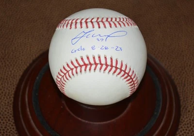 JOSE ALTUVE AUTOGRAPHED MLB BASEBALL ASTROS CYCLE 8-28-23 BECKETT WITNESS 220568 - Image 1 of 2