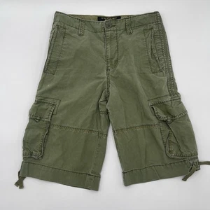 Old Navy Cargo Shorts Boys 14 Green Casual Comfort Vtg Y2k Cotton Soft Retro - Picture 1 of 9