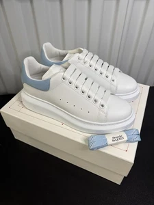 Size 39 EU - Alexander McQueen Oversized Larry Sneaker (White / Powder Blue) - Picture 1 of 9