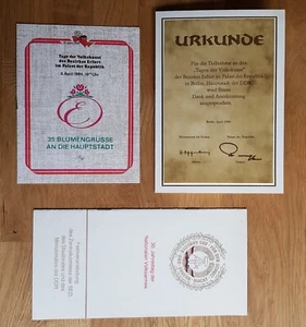 Palast der Republik Konvolut Urkunde 2 Programme NVA Berlin Hauptstadt der DDR - Bild 1 von 9