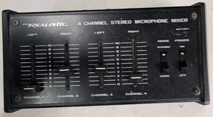 Realistic 32-1105A 4-Channel Stereo Microphone Mixer Vintage Untested Analog - Picture 1 of 5