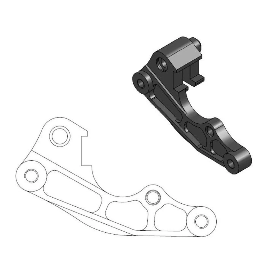 Adaptador pinza delantera MotoMaster 260 para Honda CR250R 1995-2003 Foto 1 de 1
