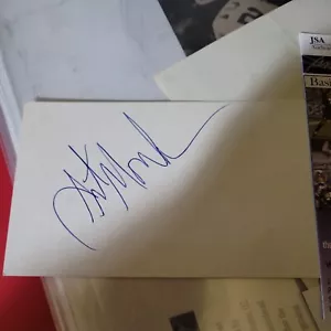 Art Monk Washington Redskins HOFer Autographed Index Card Jsa Certified - Picture 1 of 2