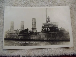 RPPC S.M.S. VON DER TANN GERMAN WAR SHIP WWI CIRCA 1920 FREE SHIPPING - Picture 1 of 2