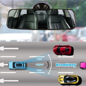 Universal Car Interior Rear View Mirror Wide-angle Adjustable With Suction Cup - Picture 1 of 12