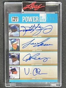 Leaf pro set power of four autograph sammy sosa, Jose Canseco Alex rodriguez - Picture 1 of 2