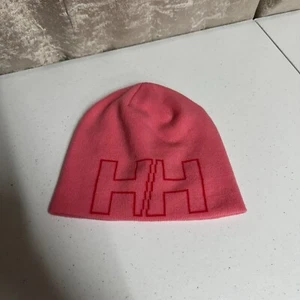 Helly Hansen Pink Beanie Hat Size M | HH Streetwear Woolly Y2K Unisex Sailing - Picture 1 of 11