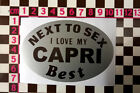 Next to Sex I Love My Ford Capri Best - Funny 1970s Retro Classic Car Sticker