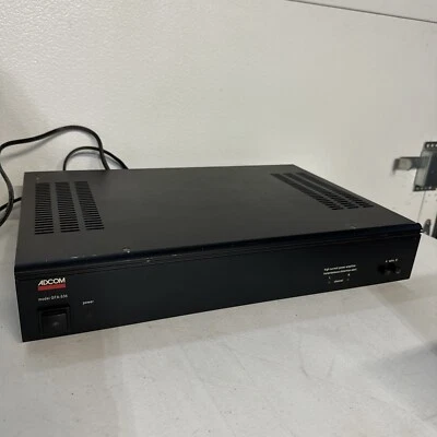 ADCOM MODEL GFA-535 II STEREO AMPLIFIER FOR PARTS Powers On No Left Side Sound - Image 1 of 4