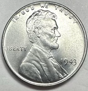 Lincoln 1943 centavo de acero de trigo gema de centavo + ¡líneas de trigo completas sin circular! - Imagen 1 de 2