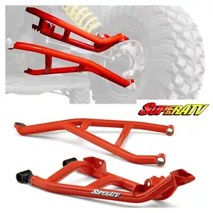SuperATV High Clearance A Arms RED CAN-AM MAVERICK X3 64" MODELS XRC XDS DS - Picture 1 of 9