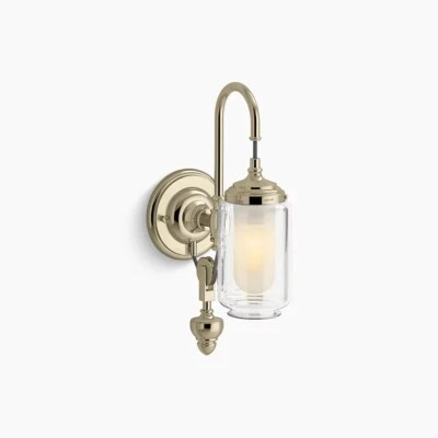 Kohler Lighting 72581-AFL Artifacts 15" Adjustable Bathroom Sconce Gold Brass - Image 1 of 4