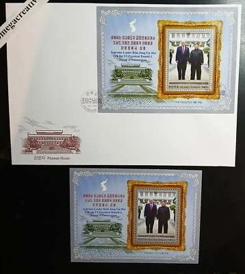 Korea Trump~ Kim Jung Un 2018 Korea meeting Summit 2019 MNH,FDC set - Image 1 of 3