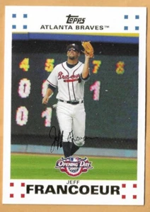 JEFF FRANCOEUR ATLANTA BRAVES #125 - TOPPS DÍA DE APERTURA DORADO CASI NUEVO- COMO NUEVO 2007 - Imagen 1 de 2