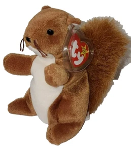 Ty Beanie Baby - NUTS the Squirrel (5.5 Inch) NEW MWMTs Plush Stuffed Animal Toy - Picture 1 of 11