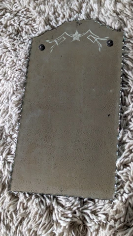 Lovely French Art Deco Chipped Edge Scalloped Accent  Mirror Cover