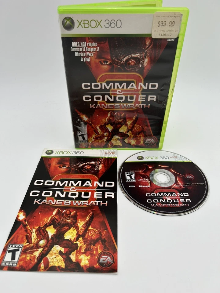 Command & Conquer 3 Kane's Wrath Xbox 360 2008 Complete CIB Tested Strategy VGUC - Image 1 of 4