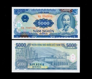 1991 Vietnam 5000 Dong P-108a GEM UNC Free Shipping (a70) - Picture 1 of 1