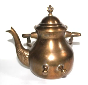Vintage Brass Teapot Ornate Spout CP1 - Picture 1 of 7