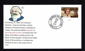 4223 UO FDC, coincidently 160th anniversary of The Communist manifesto Karl Marx - Picture 1 of 1