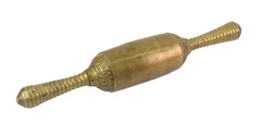Vintage Brass Roti Maker Rolling Pin Indian Chapatti/Bread/Pizza Roller G66-1291 - Picture 1 of 8