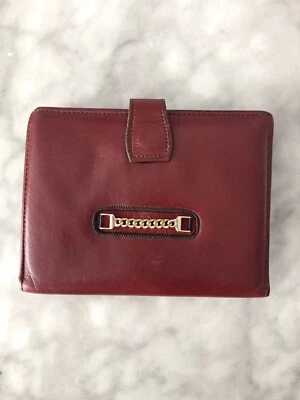 Vintage Princess Gardner Red Leather Trifold Kiss Lock Wallet - Image 1 of 4