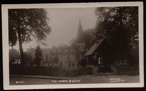BASLOW Derbyshire Vintage Real Photo postcard of Church - Picture 1 of 1