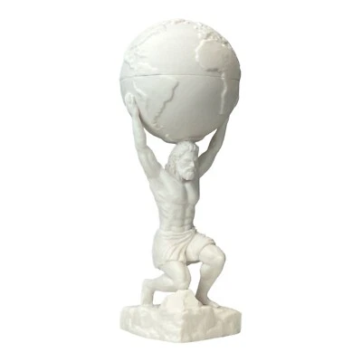 Atlas Titan Gott Statue Skulptur Figur aus gegossenem Marmor - Bild 1 von 4