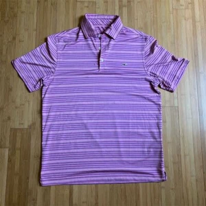 Vineyard Vines Herren lila gestreift Performance Polo Golf Shirt Gr. M - Bild 1 von 4