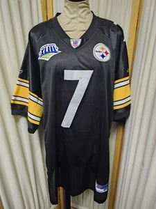NFL Reebok Pittsburgh Steelers Roethlisberger 7 Jersey 60 Black Super Bowl XLIII - Bild 1 von 8