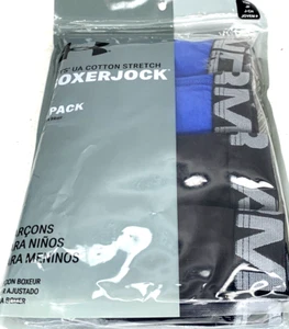 Under Armour UA Boys Youth BoxerJock Boxer Brief W/ Fly Sz YSM Small 4-Pk Cotton - Picture 1 of 16