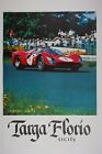 Vintage Original Poster 1968 Ferrari 330 P3 Targa Florio # 714 Looart Sicily