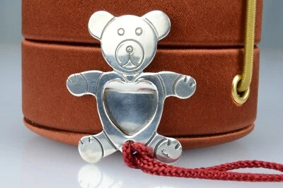 Pomellato "Orsetto Teddy" Argento 925/°°° Pendente-Segnalibri Italy 1990s - Immagine 1 di 4
