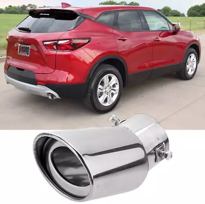 Silenciador de extremidade traseira ponta de tubo de escape curvo carro Chevrolet Blazer 1,5-2,1" - Imagem 1 de 4