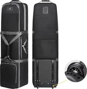 Golf Travel Bag with Wheels, 1200D Heavy Duty Oxford Fabric Golf Travel Case - Picture 1 of 6