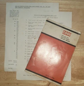 Case 220,222,442 & 444 Tractor Operators Book,  With Set-up / Maintenance Papers - Picture 1 of 4