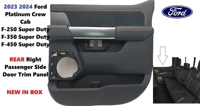 2023 2024 Ford F-250 SD Platinum Black REAR RGHT Door Trim Panel PC3Z6027411JA - Image 1 of 4