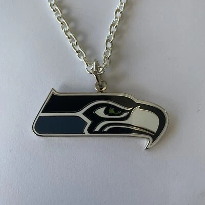 Seattle Seahawks Logo Charm Necklace - NFL Licensed Nice quality chain - Image 1 of 4