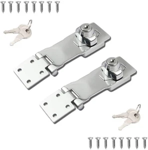 2 Packs Keyed Locks Twist Knob Locking Hasp for Small Doors, Cabinets and More - Picture 1 of 6