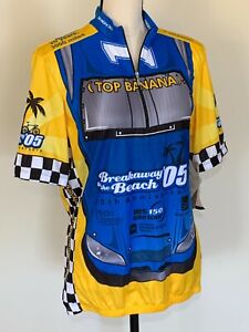 NWOT SUGOI Unisex Cycling Jersey XL Blue/Yellow Side Panels & Yokes Zip  Pockets