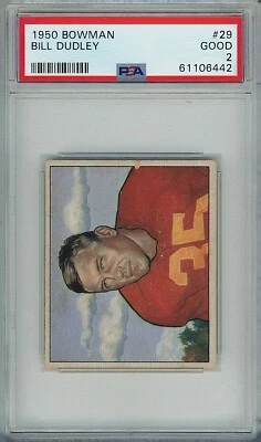 1950 Bowman Bill Dudley 29 PSA 2 Rookie RC - Image 1 of 2