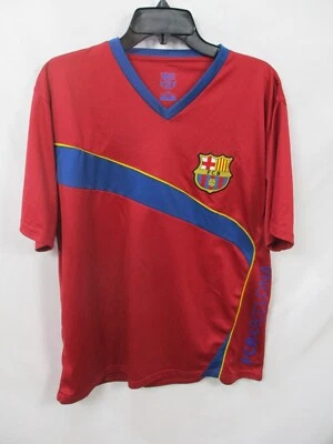 Camisa de Voleibol Barcelona Para Hombre Grande Roja Camiseta Manga Corta Cuello en V Poliéster Foto 1 de 4