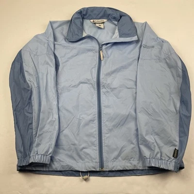Chaqueta cortavientos Columbia embalable con capucha para mujer’s M azul nailon ligera Foto 1 de 4
