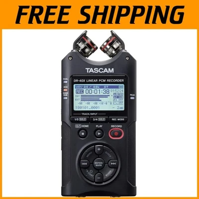 Handheld Recorder with Dual Microphones for Stereo Audio - Image 1 of 4