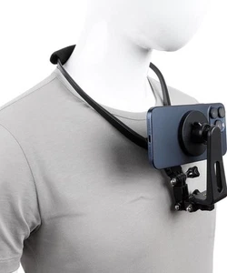 Support de cou magnétique solide en silicone pour téléphone portable iPhone SAMSUNG POV - Photo 1 sur 7