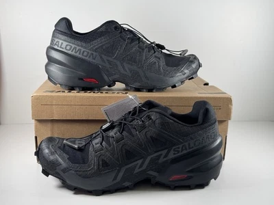 Salomon SPEEDCROSS 6 Trail Running Shoes Women’s Size 9 Black 417428-28 - Image 1 of 4